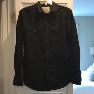 Men’s or black western style denim shirt